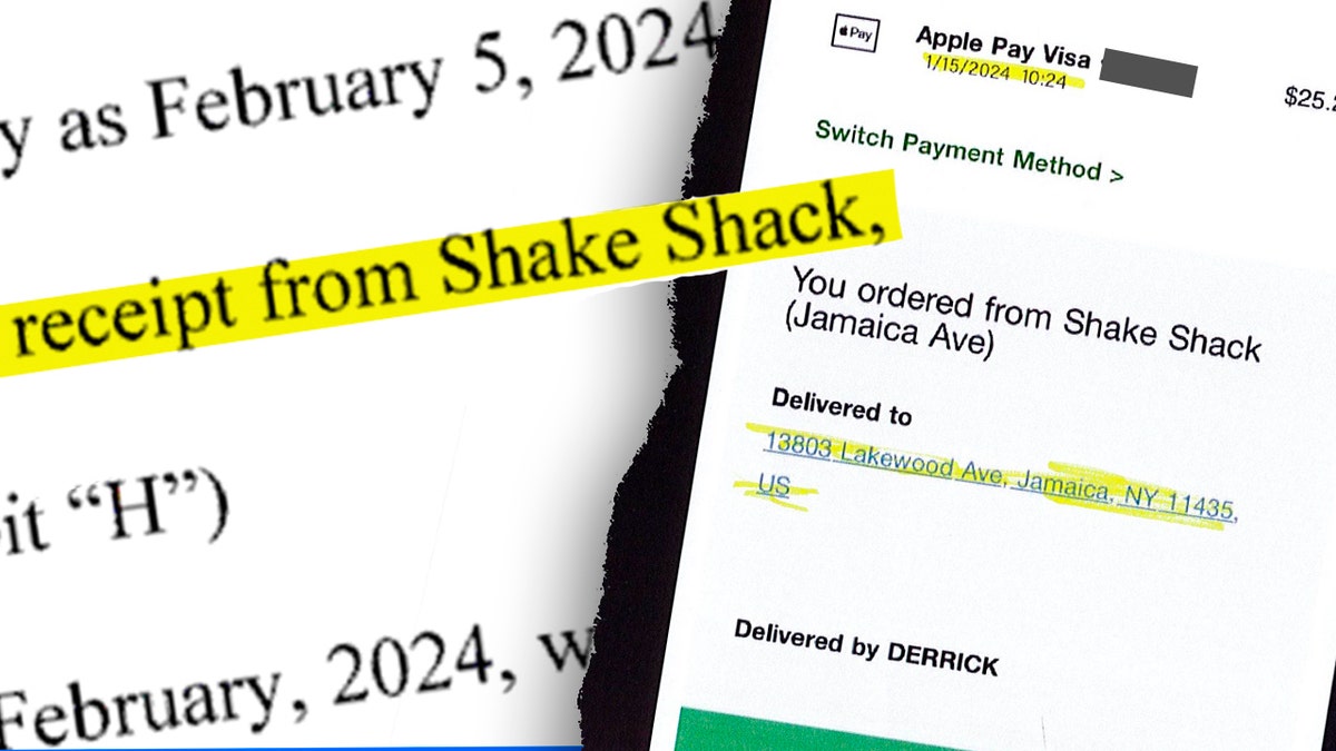 Shake Shack receipt from squatters