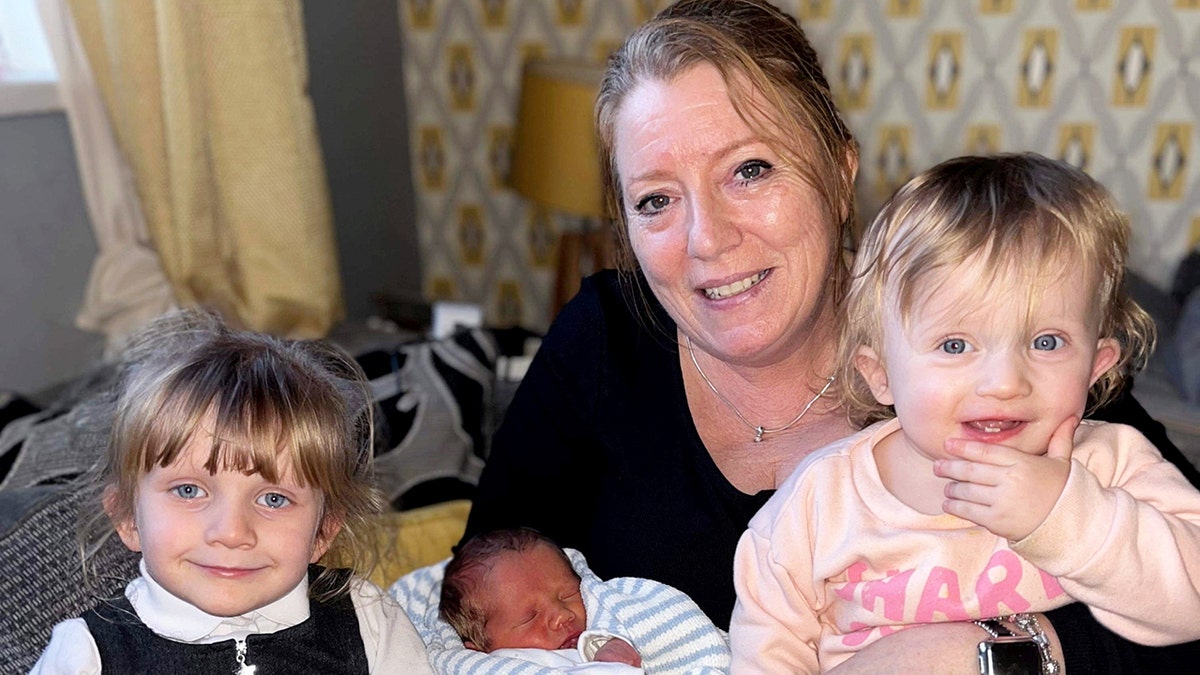 Olivia Patterson with siblings and grandmother, Sadie Gelder