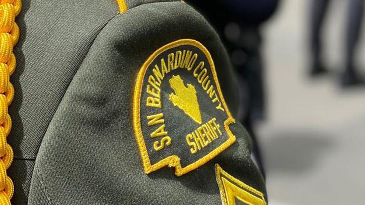San Bernardino County sheriff badge on uniform