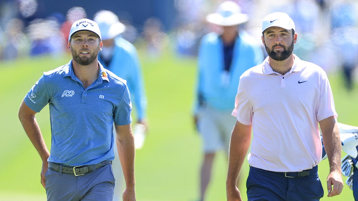 Scottie Scheffler and Sam Burns golf