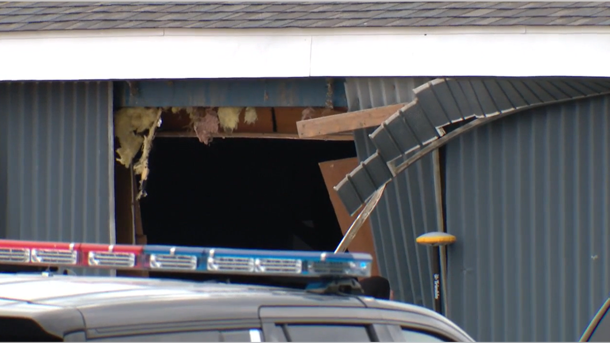 Close-up shot of wrecked boat club