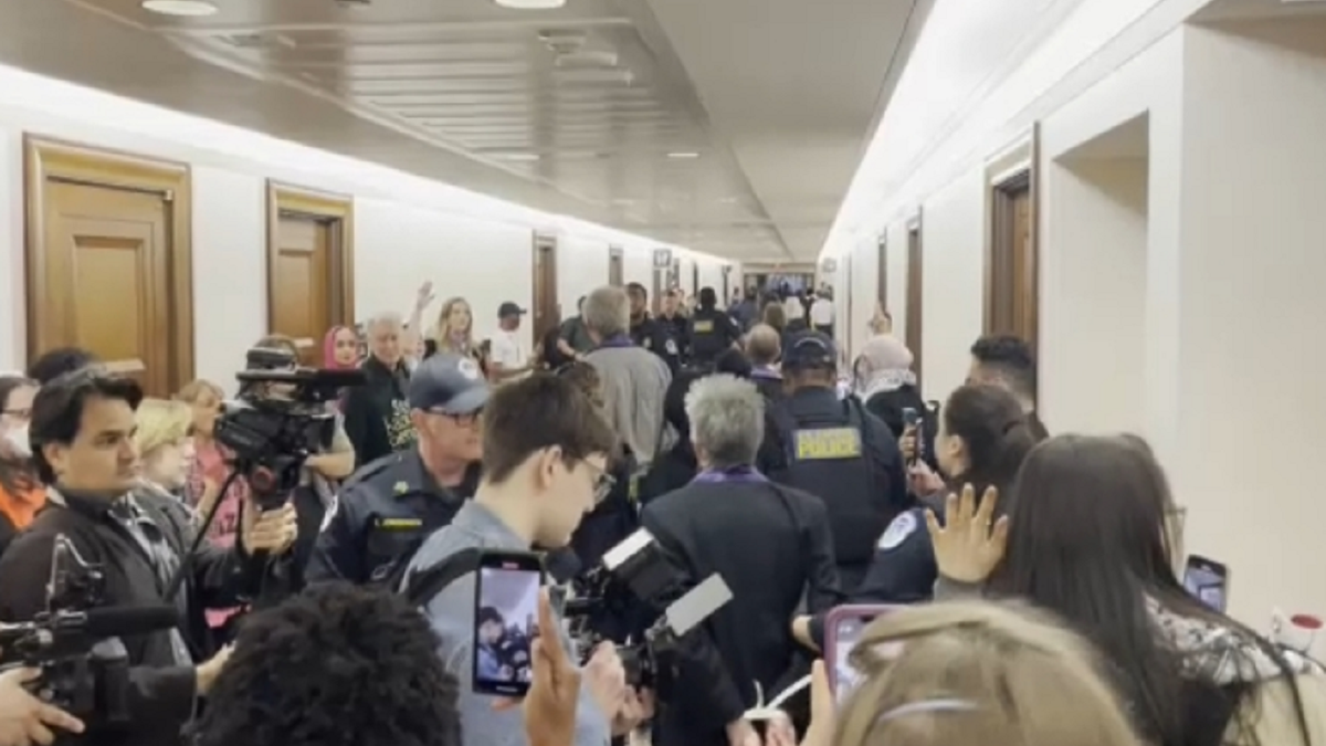 Arrests following protest inside Senate building