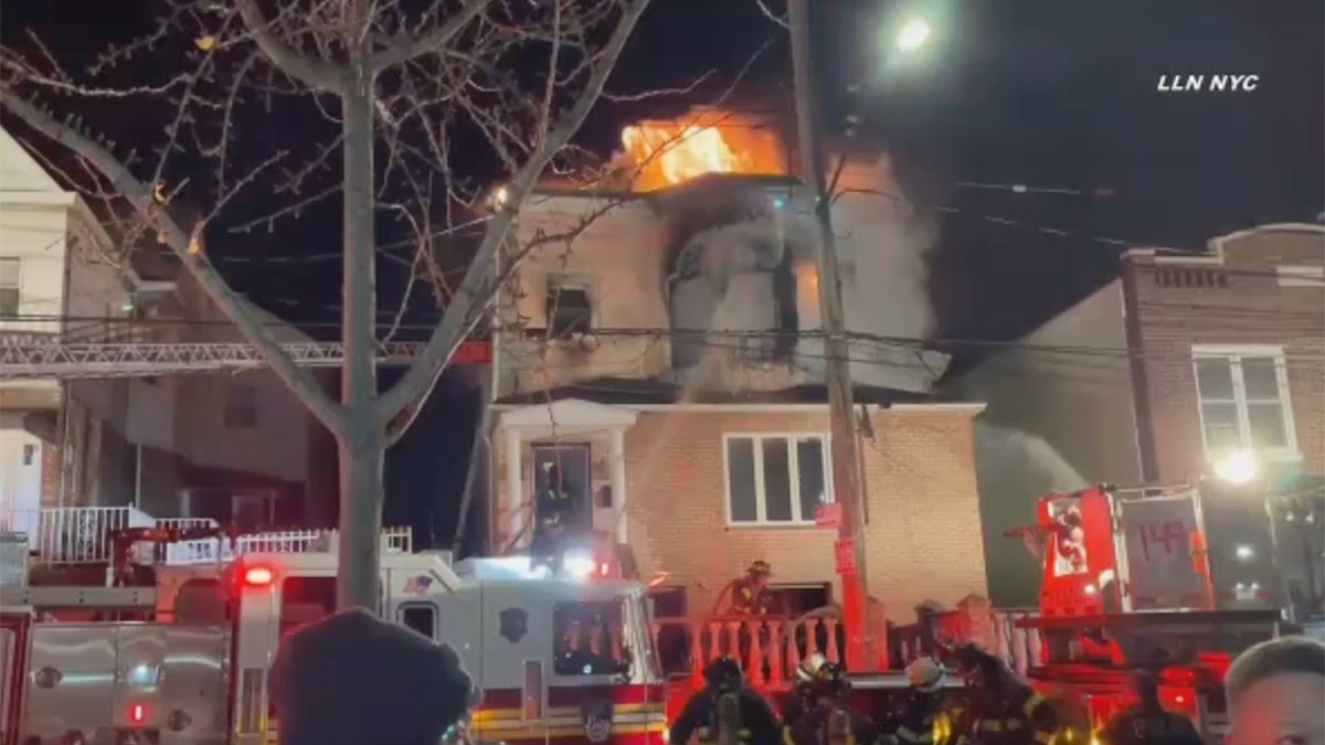 Brooklyn squatter home on fire