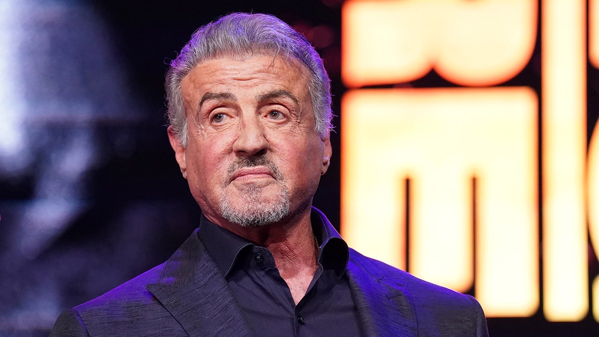 Sylvester Stallone looks on during a panel