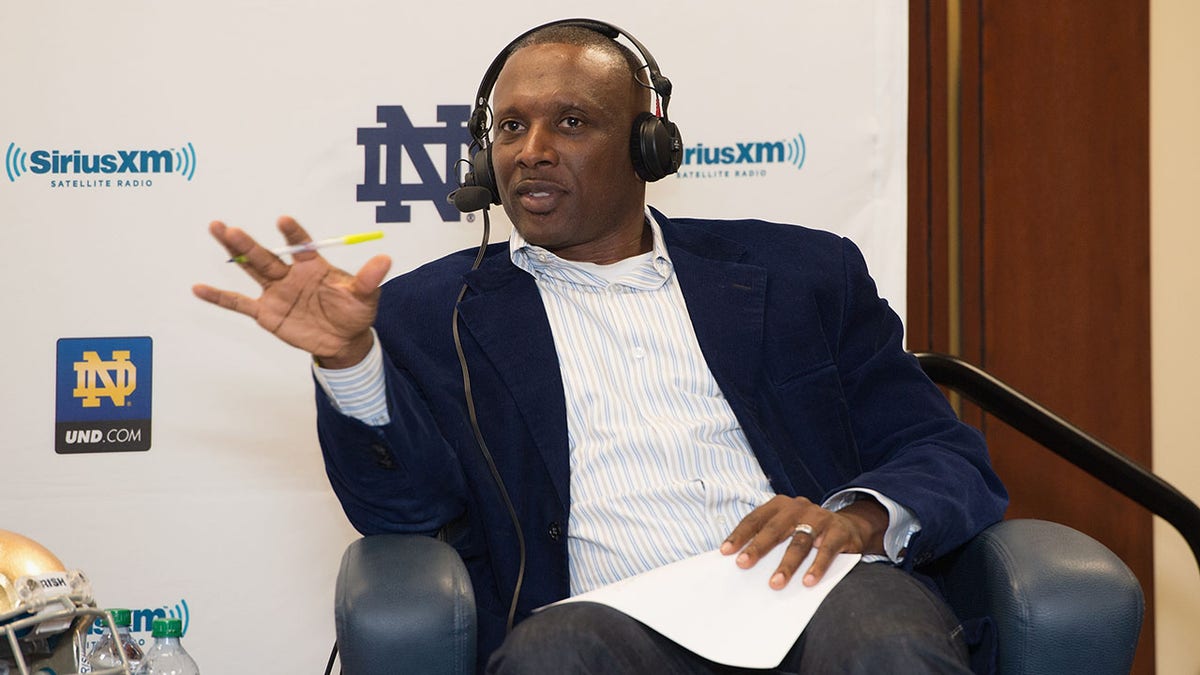 Tim Brown with Brian Kelly