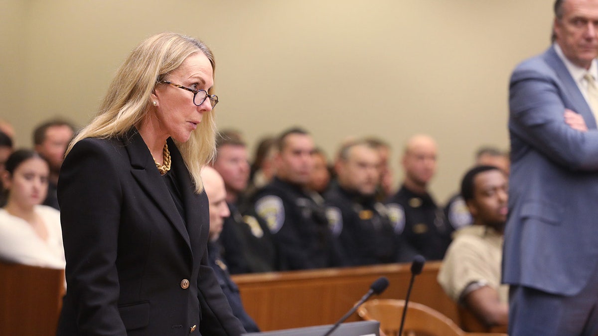Doorley stands in courtroom