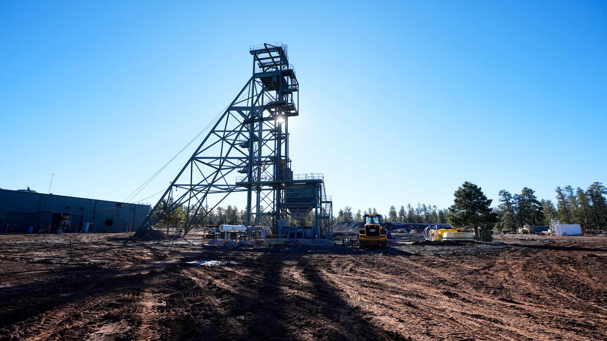 The shaft tower at the Energy Fuels Inc. uranium Pinyon Plain Mine