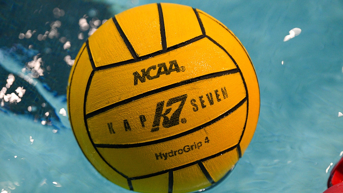General view of waterpolo ball in pool
