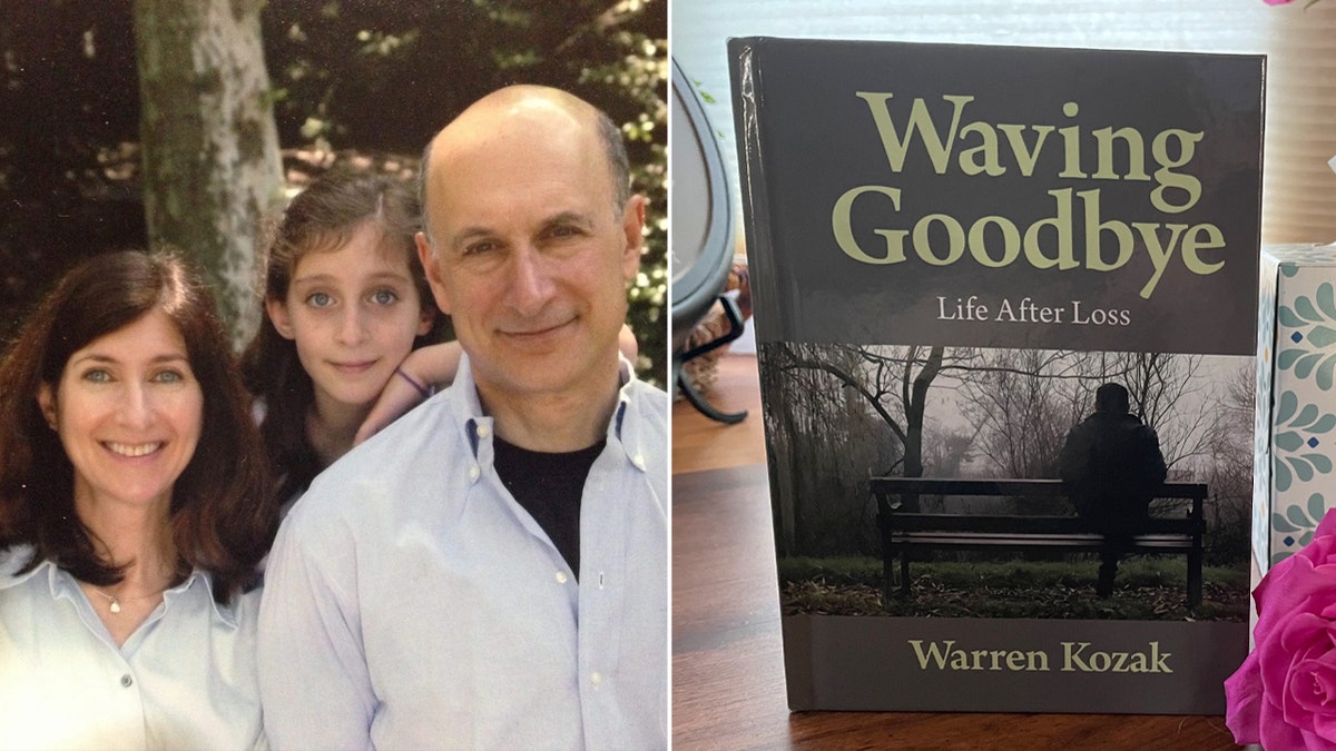 Waving Goodbye by Warren Kozak divided pinch Lisa, Claire and Warren