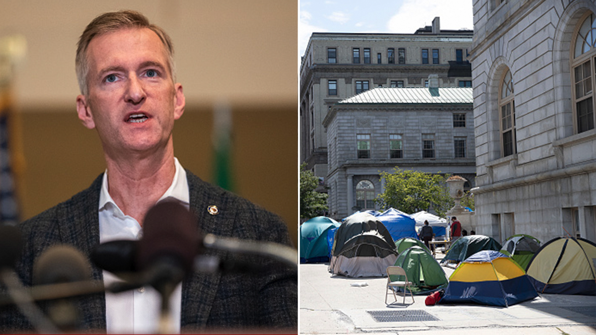 Portland Mayor Ted Wheeler and homeless in the city