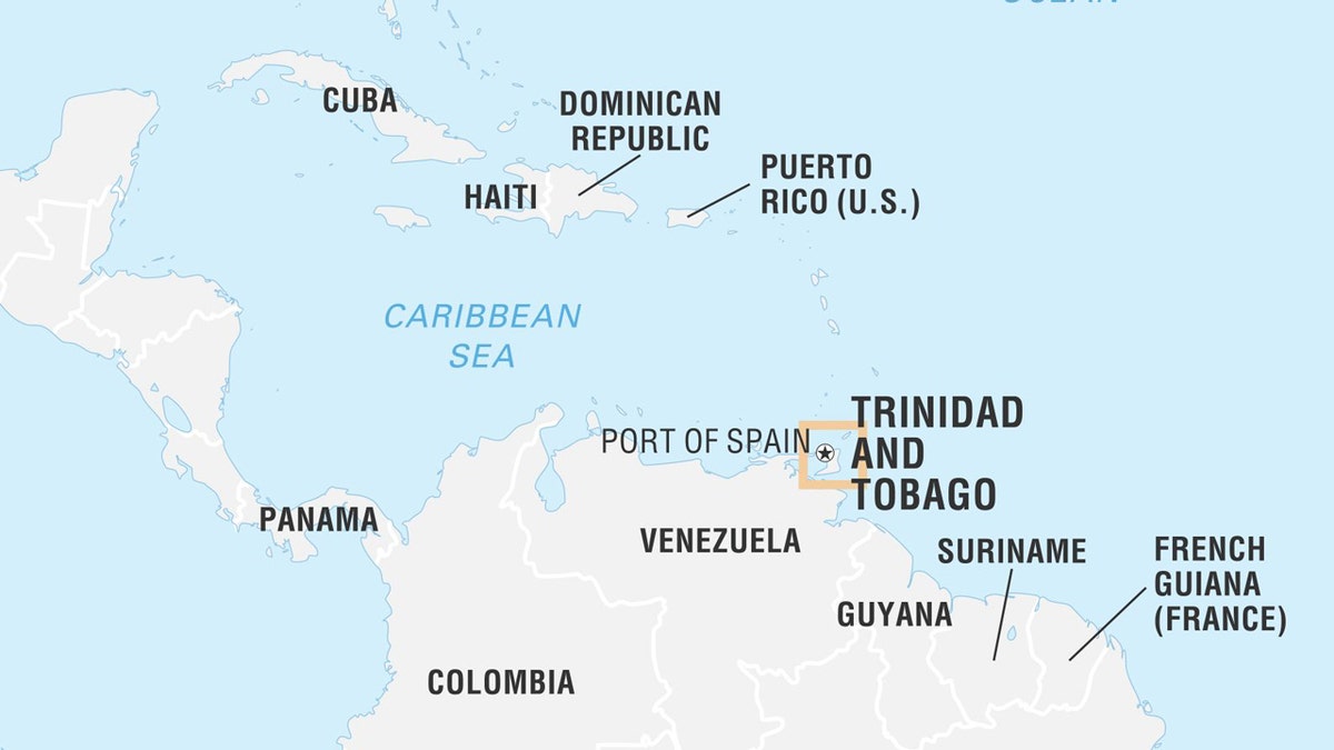 Mapa de ubicación de datos globales, Trinidad y Tobago