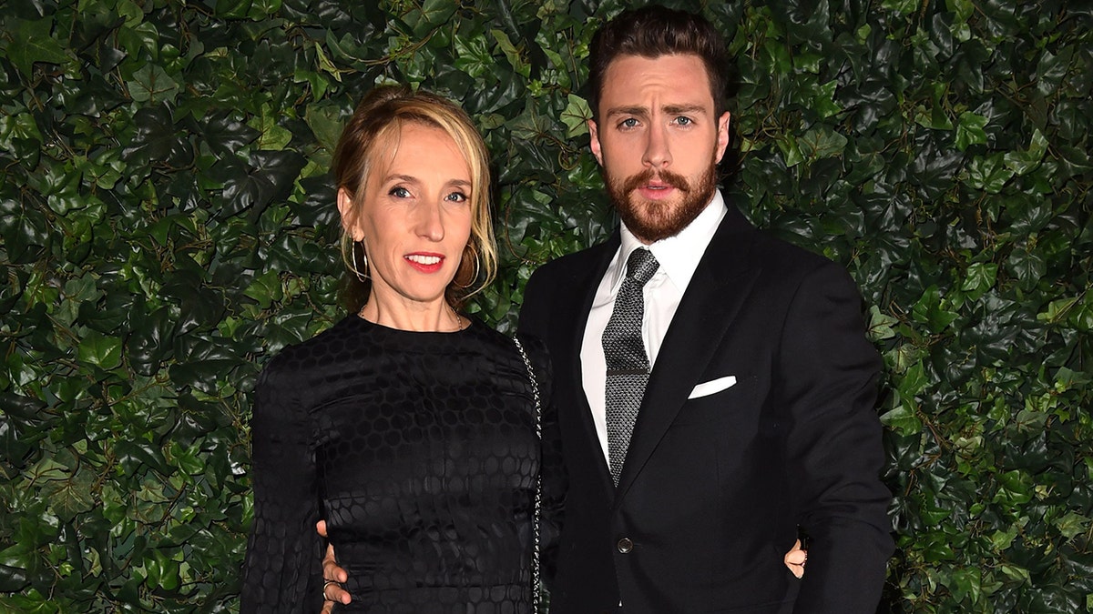 Aaron Taylor-Johnson and his wife Sam Taylor-Johnson on the red carpet