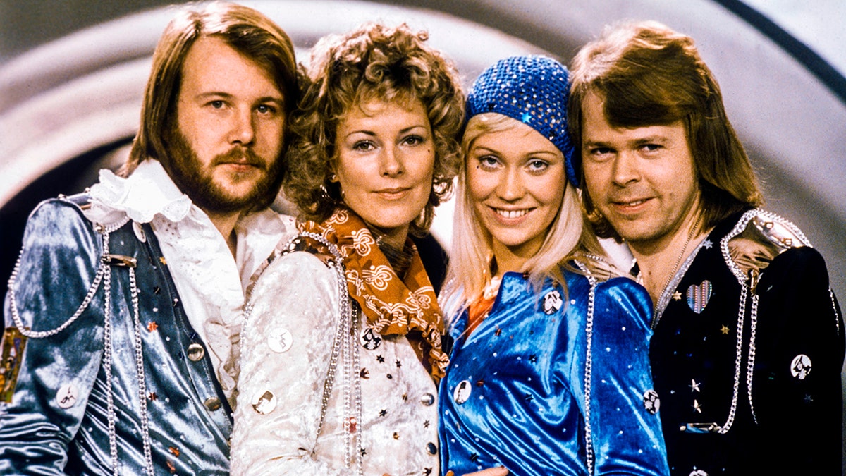 Members of the band Abba, in 1974