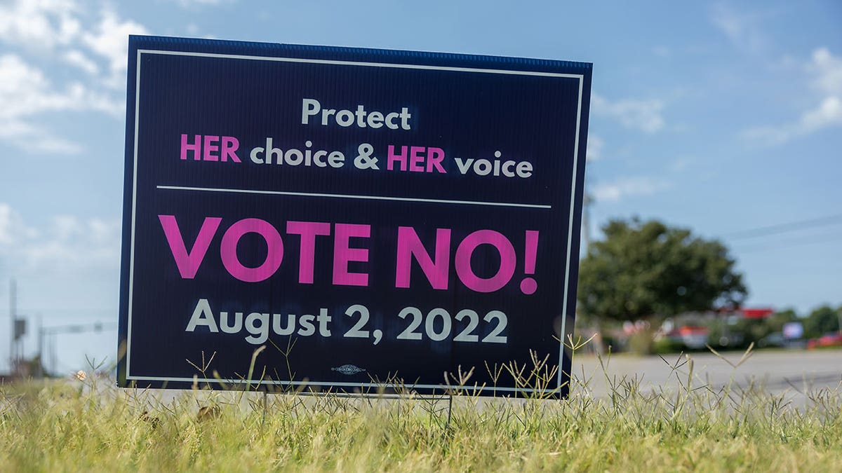 Vote No sign