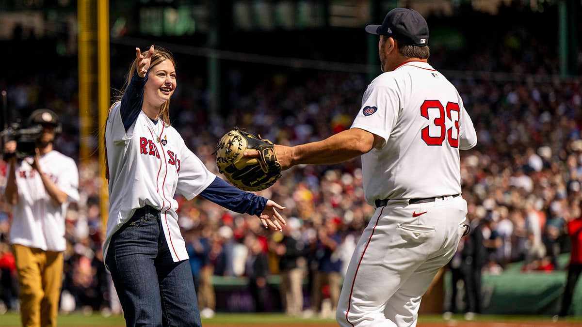 Brianna Wakefield and Jason Varitek