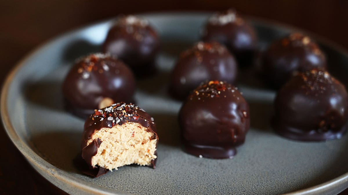 Buckeye Balls, chocolate and peanut butter