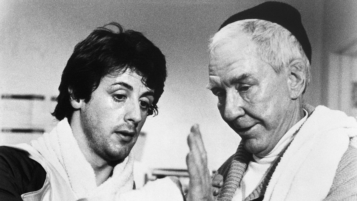 Sylvester Stallone and Burgess Meredith in "Rocky II."