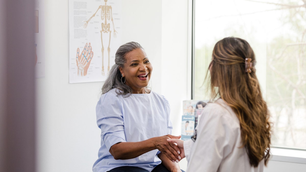 Female doctor and patient