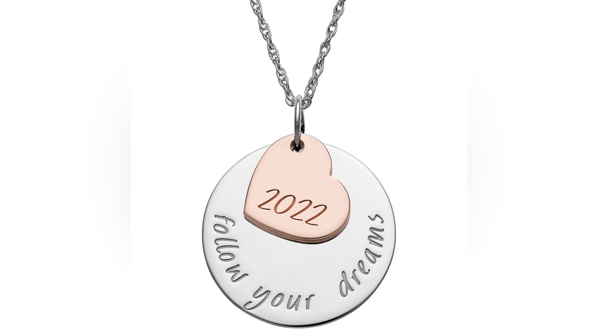 An engraved necklace is a great option for a gift.
