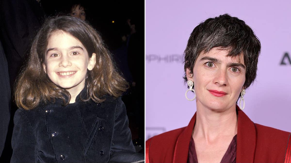 A split of Gaby Hoffman as a girl and as an adult