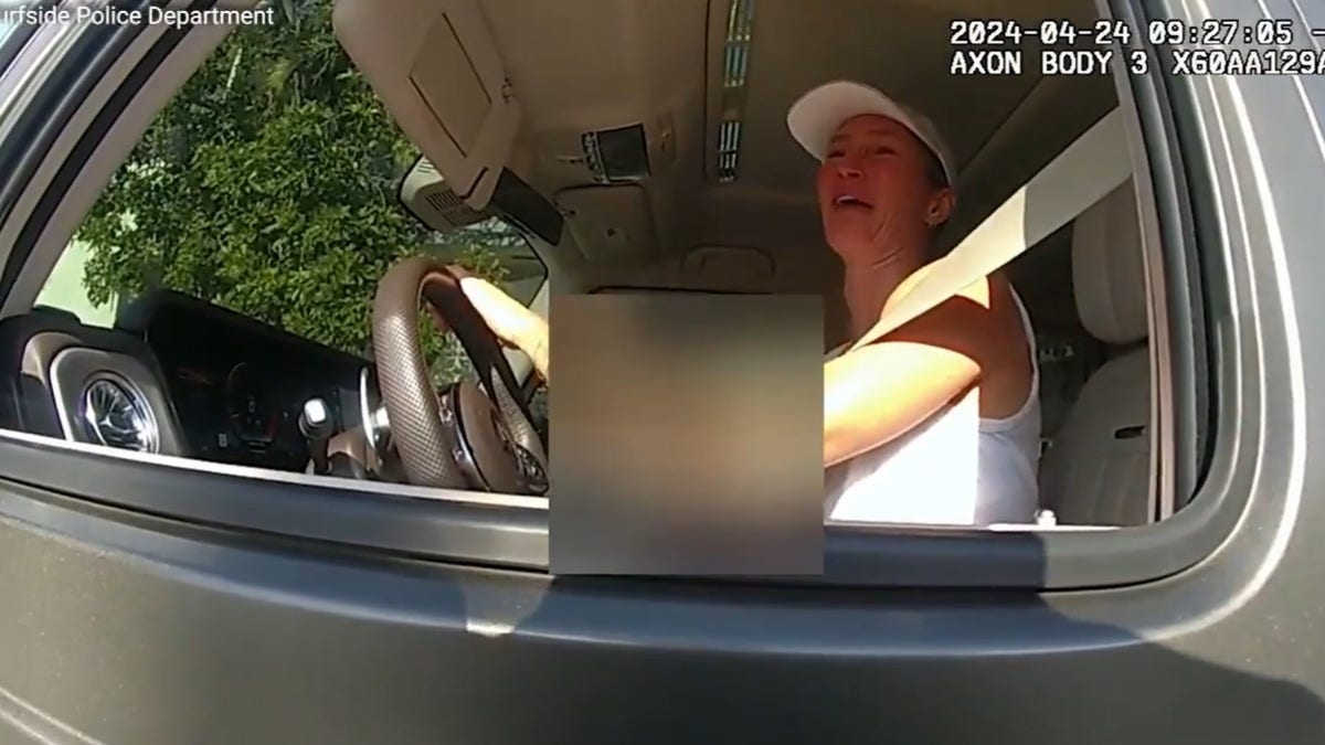 A photograph of Gisele Bundchen crying connected constabulary bodycam footage