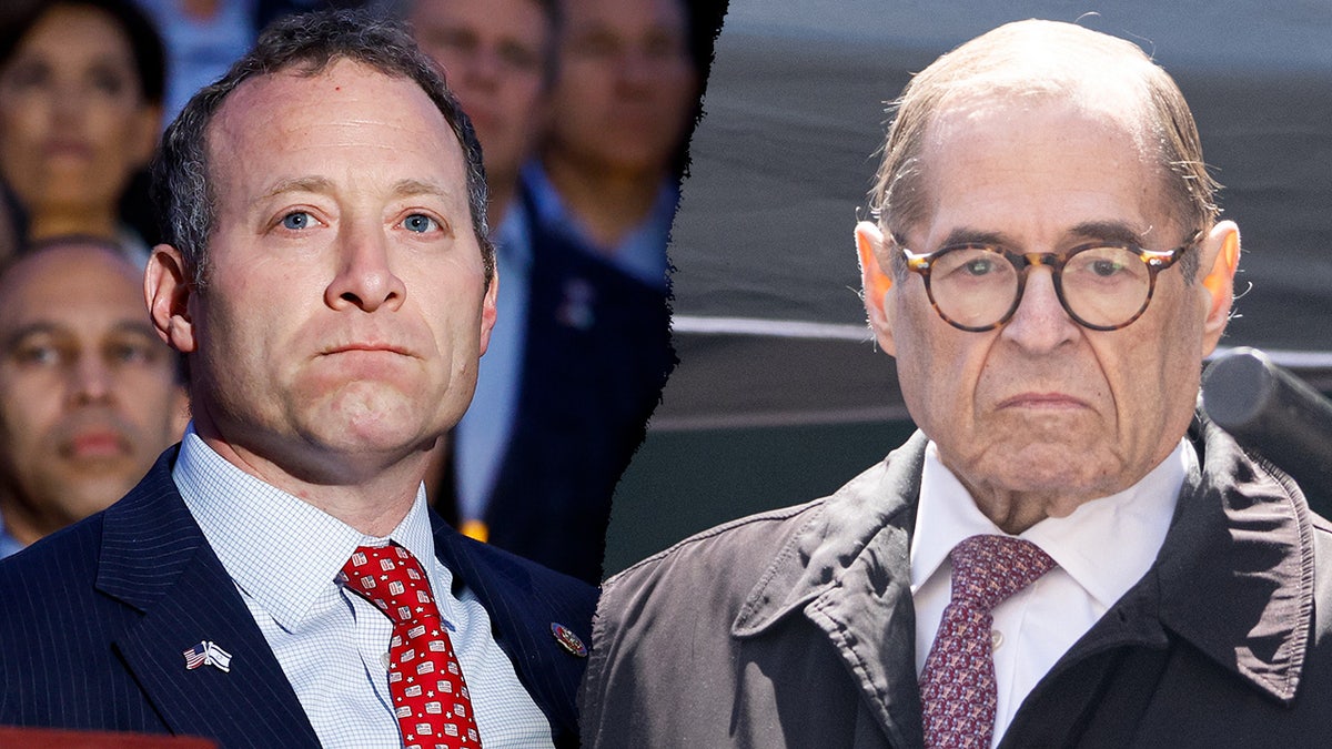 A divided image of Reps. Josh Gottheimer and Jerry Nadler