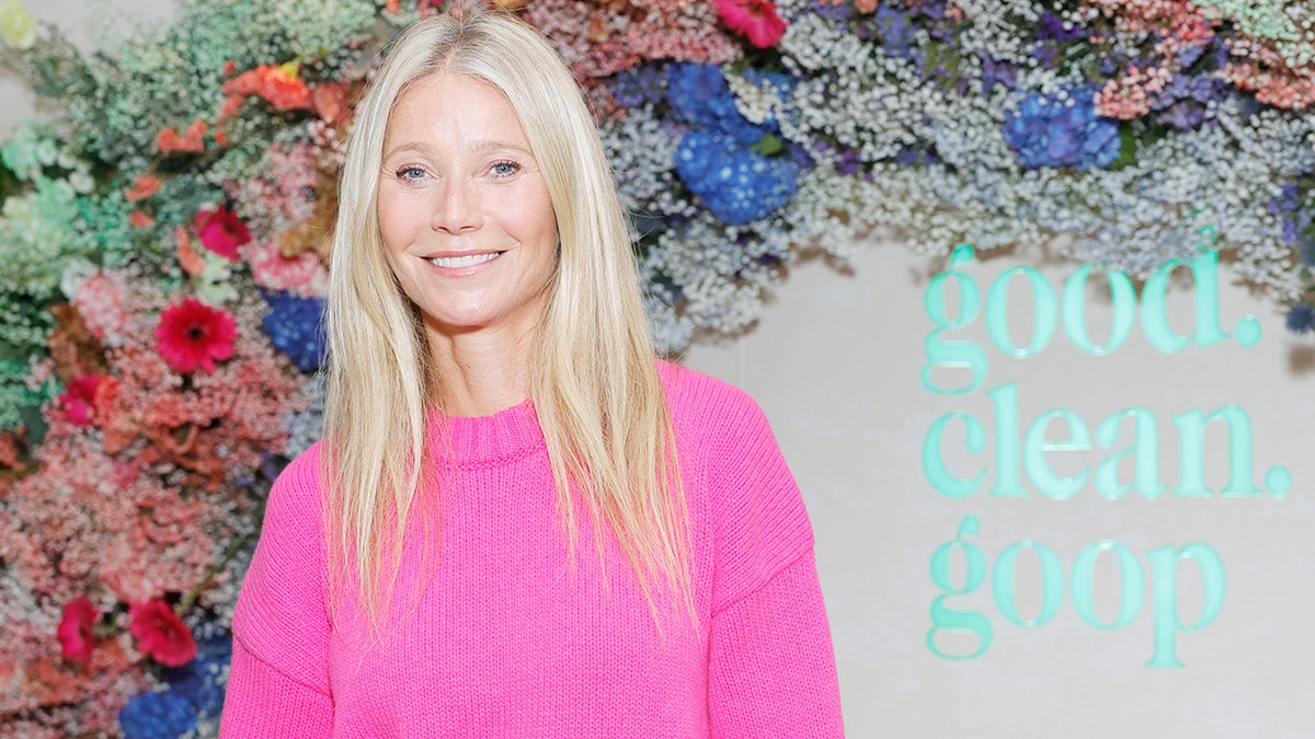 Gwyneth Paltrow in pink at the Goop product launch