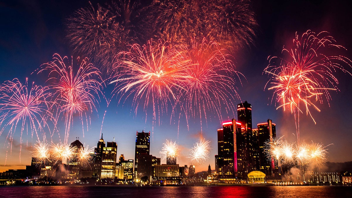 Fireworks in the sky