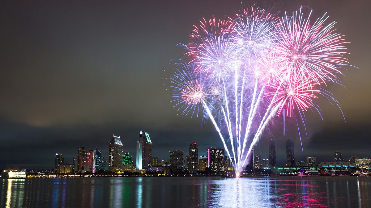 Take a California vacation and watch fireworks by the water. 