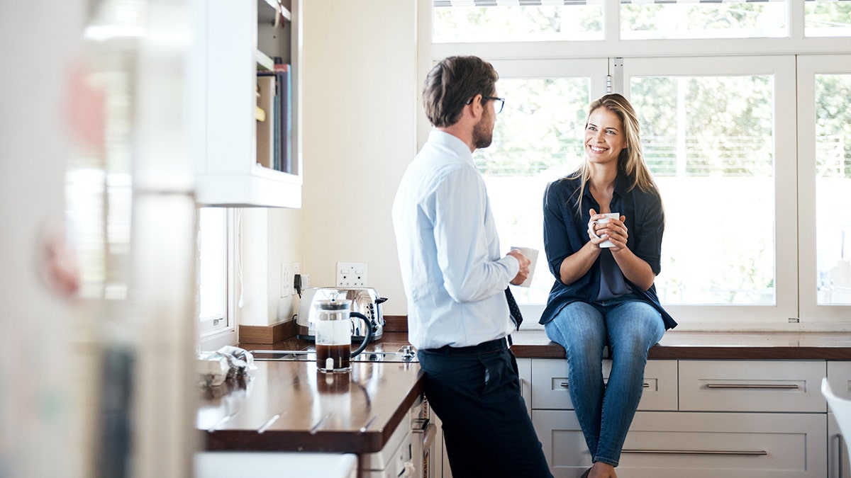 People talking over coffee