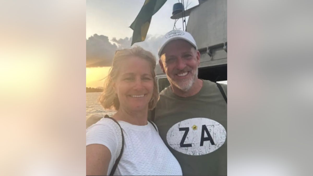Jill and Jay Campbell, from South Carolina, were among the eight passengers left behind by a cruise. 