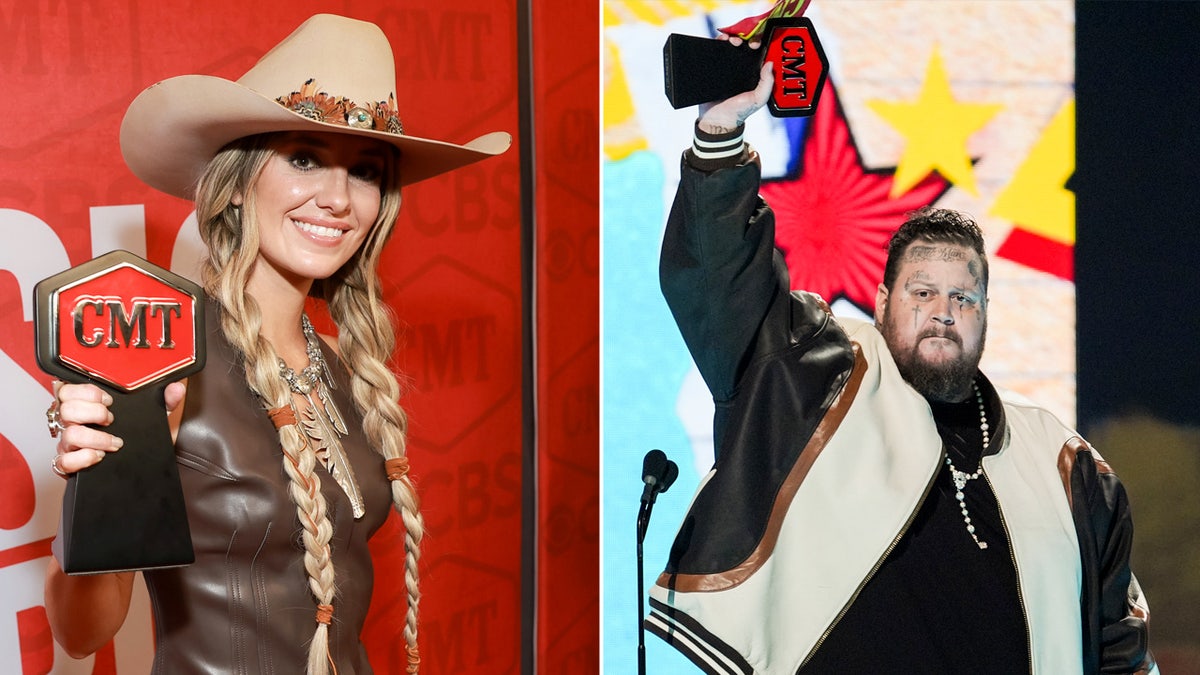 Country stars Lainey Wilson and Jelly Roll won CMT Music Awards