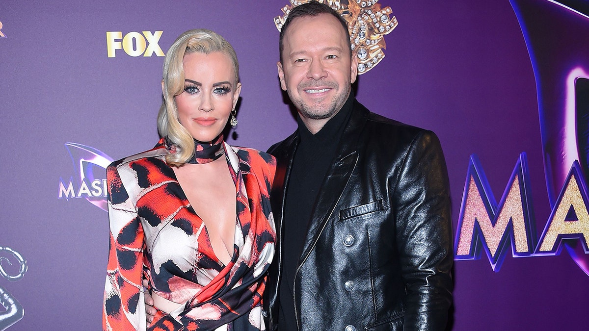 Jenny McCarthy and Donnie Wahlberg on the red carpet at "The Masked Singer."