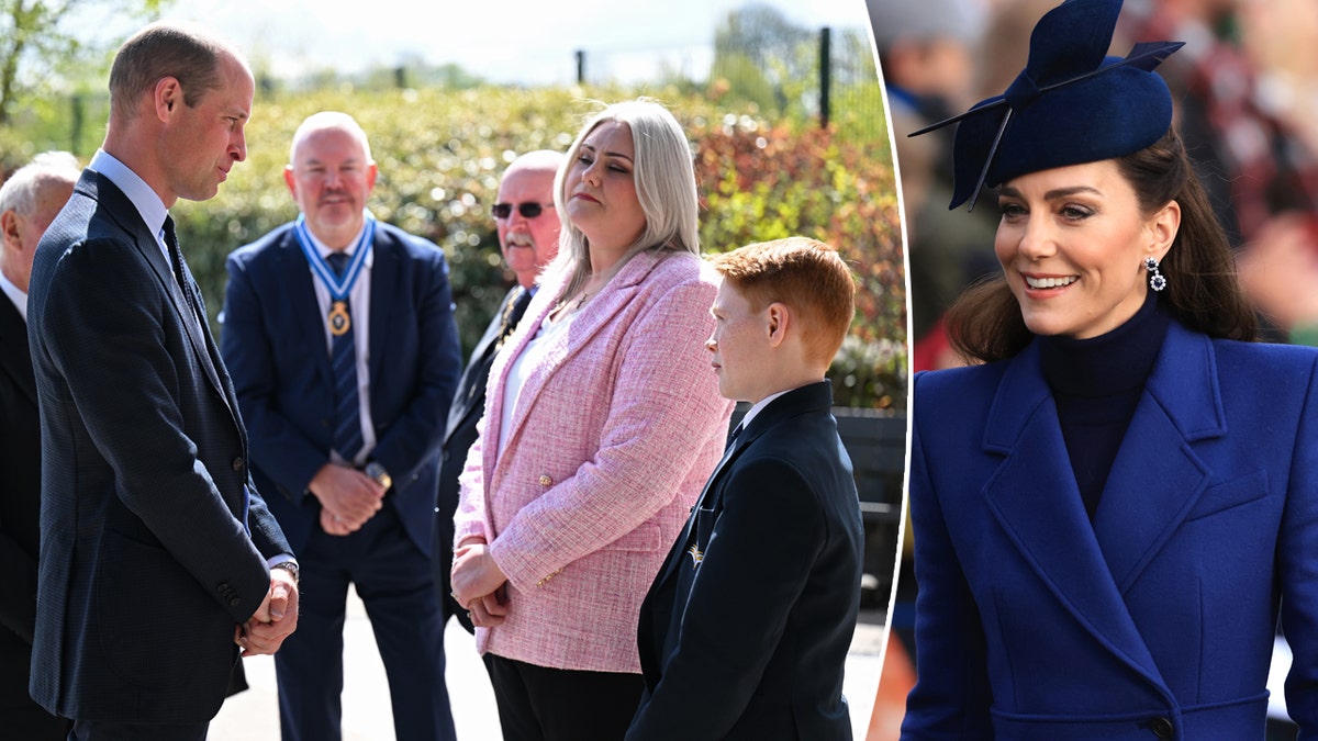 Prince William visiting a British schoolhouse and Kate Middleton split