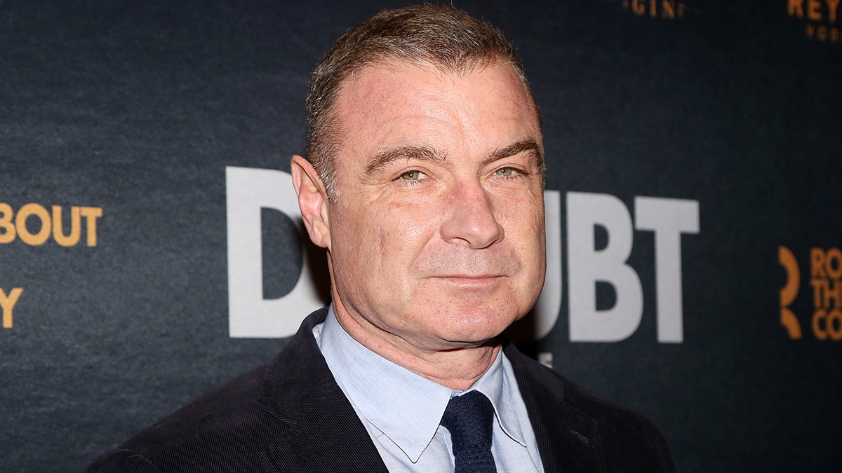 Liev Schreiber on the red carpet for his Broadway play