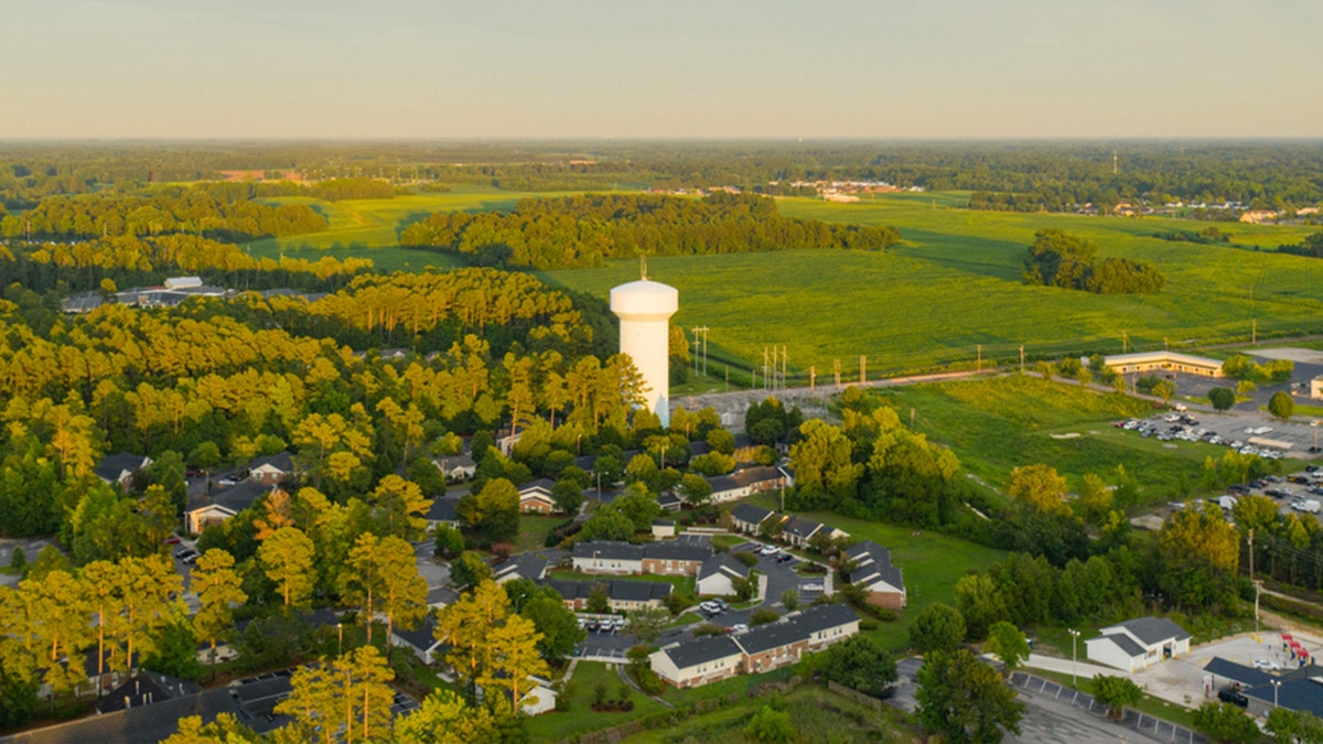 Lumberton North Carolina USA aerial photo