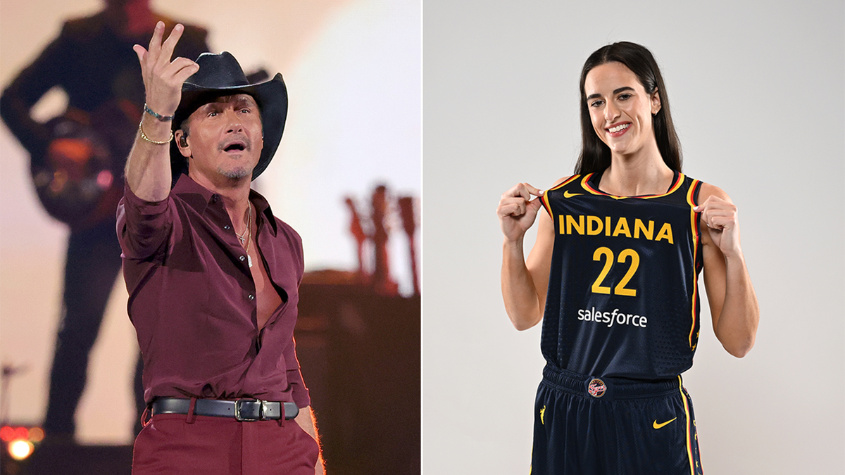 Country star Tim McGraw dons Caitlin Clark's Indiana Fever jersey at ...