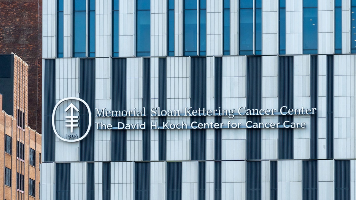 Memorial Sloan Kettering Cancer Center- David H. Koch Center on the building in New York City, New York, USA