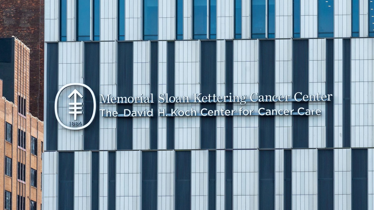 Memorial Sloan Kettering Cancer Center- David H. Koch Center on the building in New York City, New York, USA