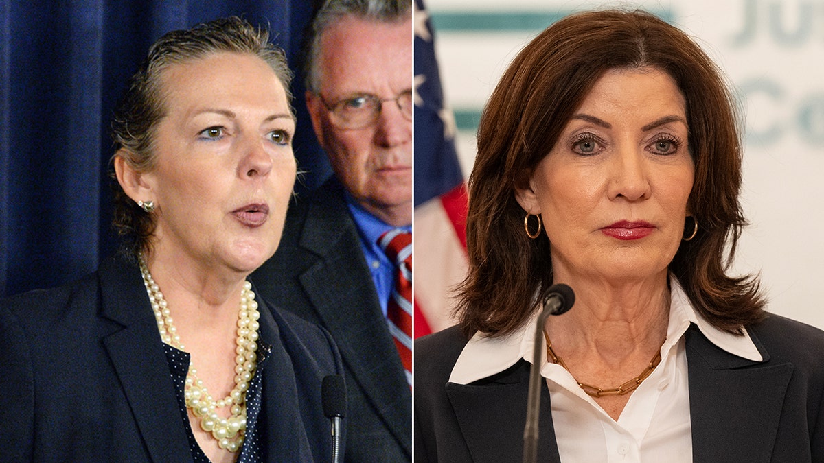 Doorley and Hochul cropped side by side