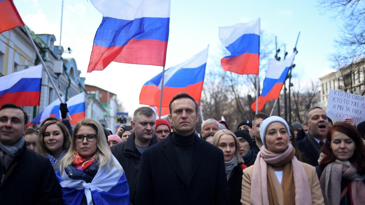 ایک ریلی میں Navalny