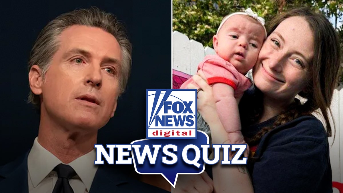 Gavin Newsom and Texas mom in News Quiz