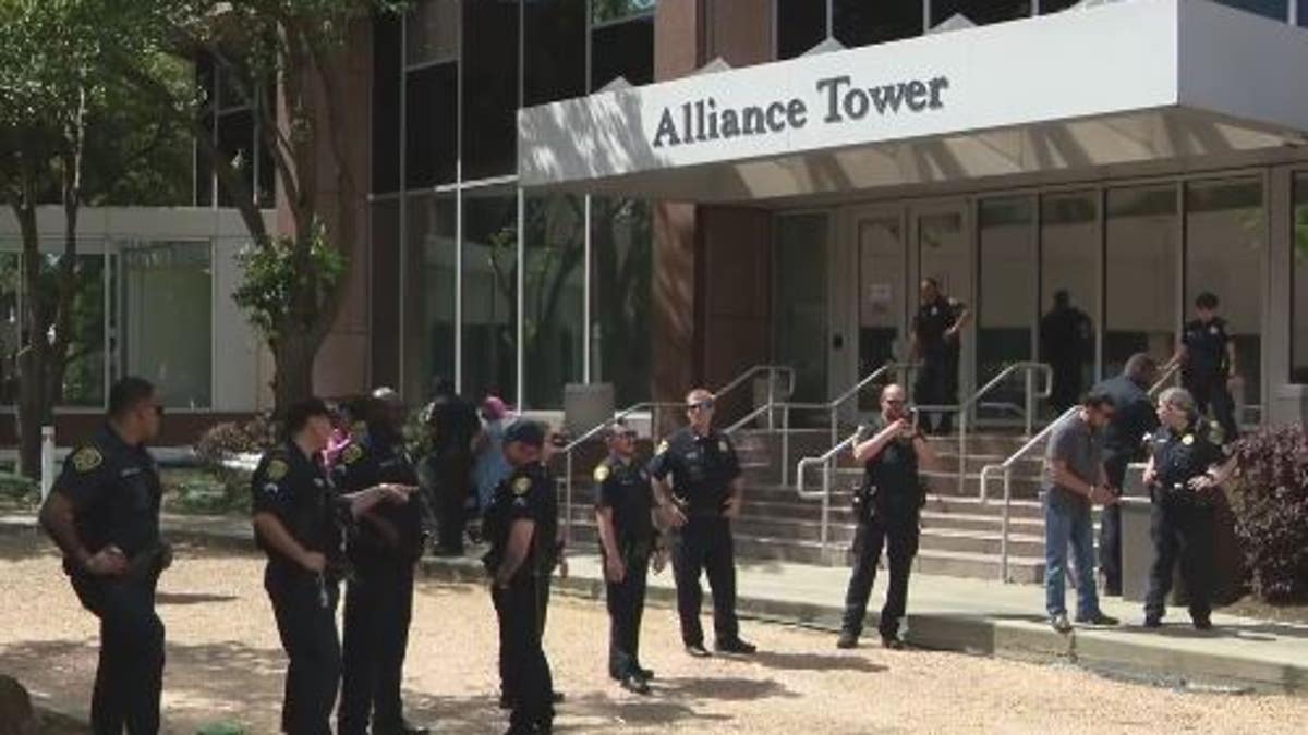 Police outside Houston IRS office