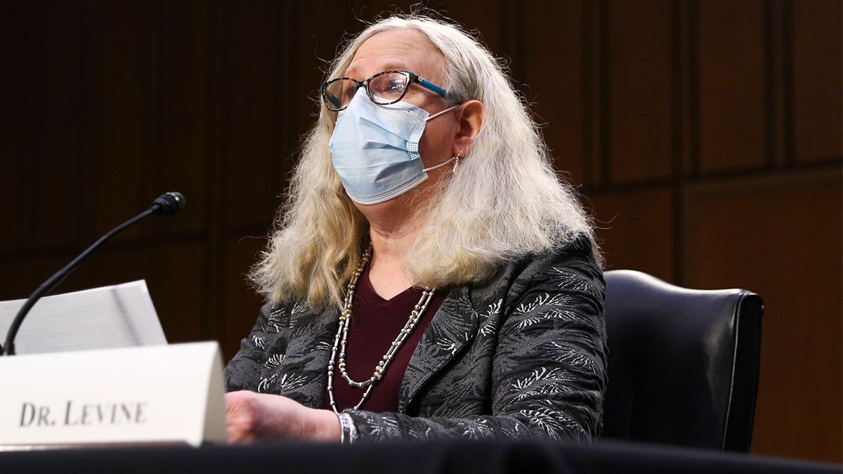 Rachel Levine, nominee for Assistant Secretary of Health and Human Services, testifies before a confirmation hearing of the Senate Health, Education, Labor, and Pensions committee in Washington, DC, on February 25, 2021.
