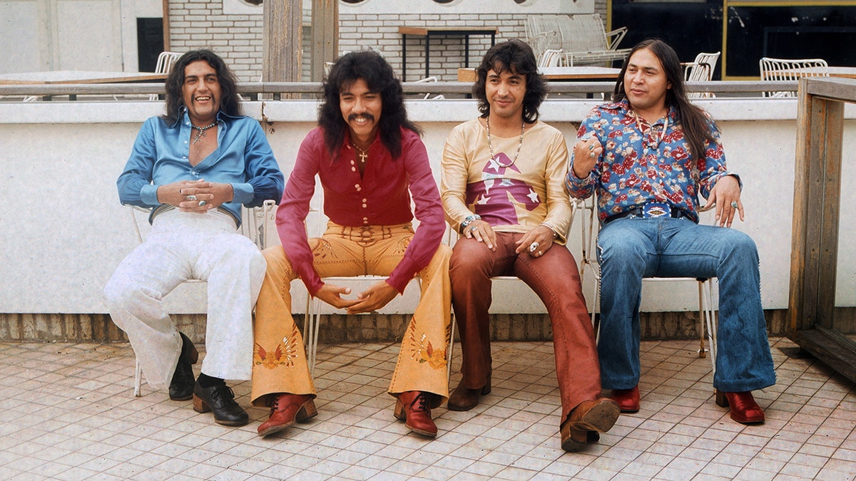 Redbone posing for a photo in 1974