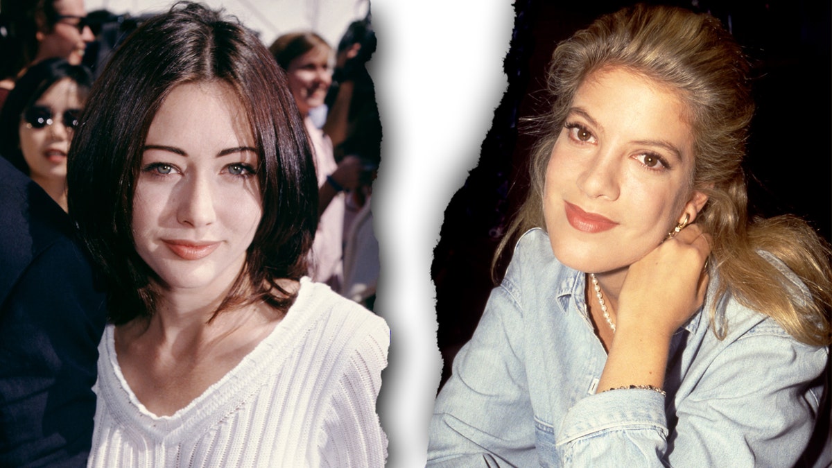 A divided of Shannen Doherty and Tori Spelling