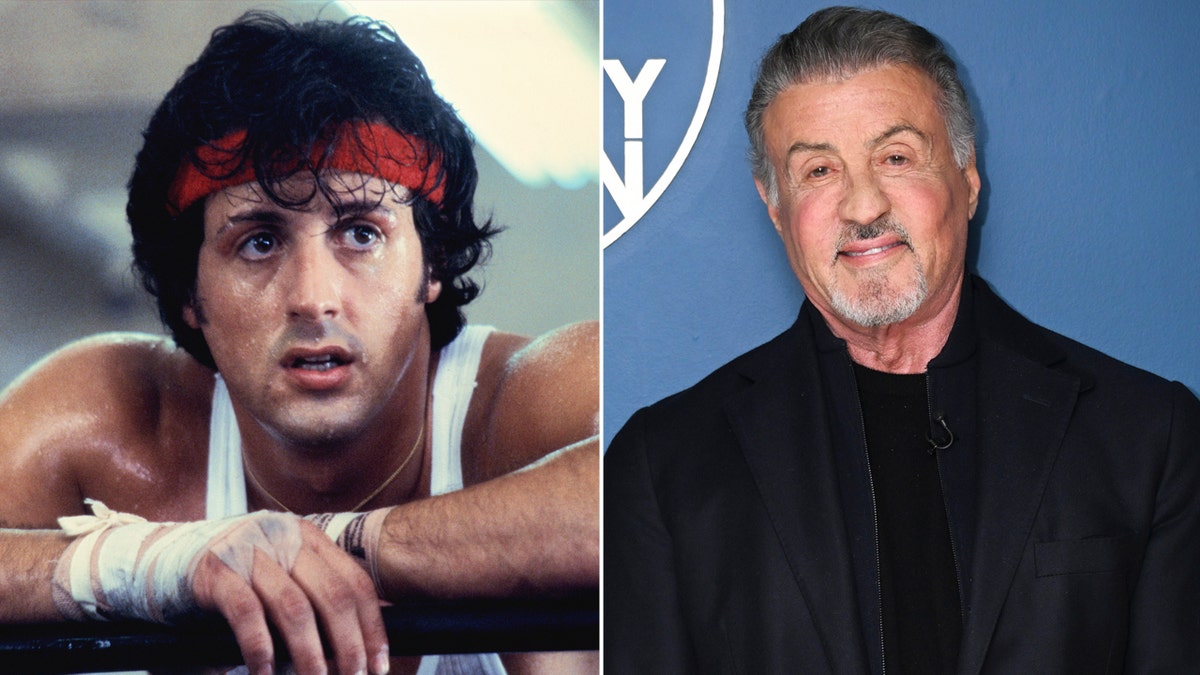 Sylvester Stallone then and now split