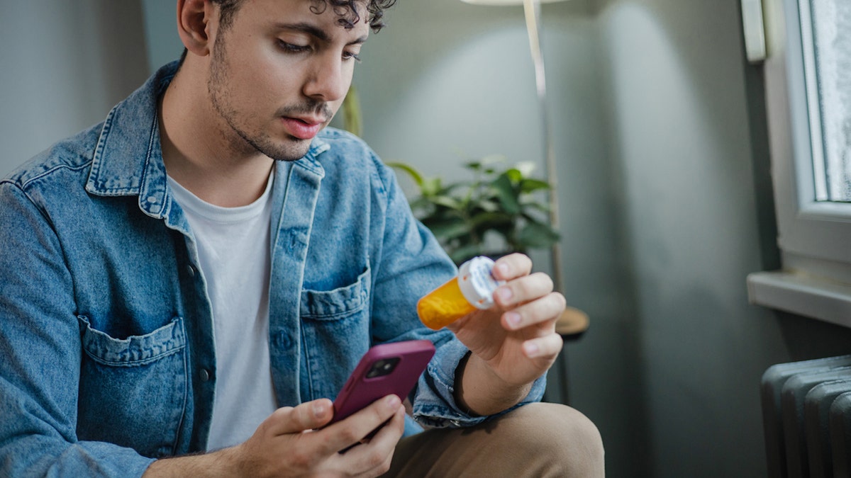 Teen boy pill bottle