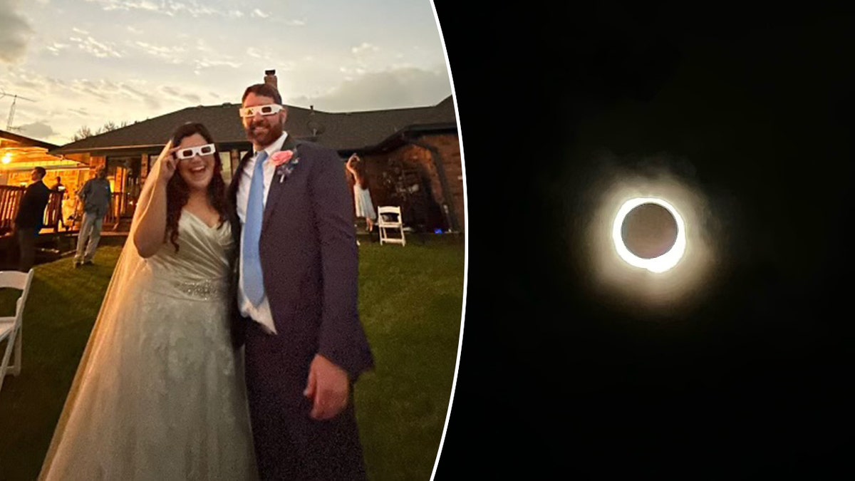 Texas couple weds under solar eclipse