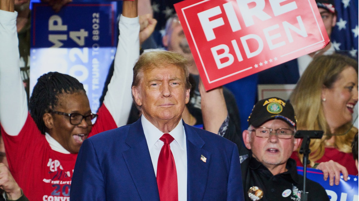 Former President Donald Trump during a campaign event in Green Bay, Wisconsin, on April 2, 2024.